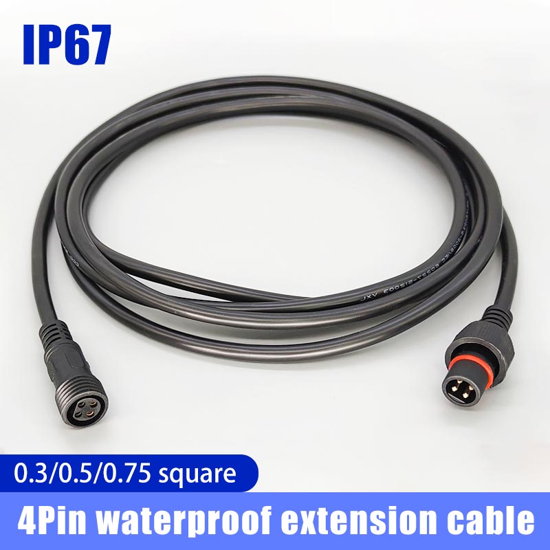 Outdoor Lighting Connectors - ฝาครอบกันฝุ่นไฟฟ้าต่อ IP67กันน้ำ4Pin สายลำโพงสำหรับผู้ชายขั้วต่อไฟ1M/3M5/M