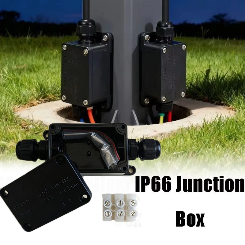 Outdoor Lighting Connectors - 1 ชิ้น 2 ทางกันน้ำกลางแจ้ง IP66 สายไฟเชื่อมต่อสายไฟกล่องรวมสัญญาณพร้อมเทอร์มินัล