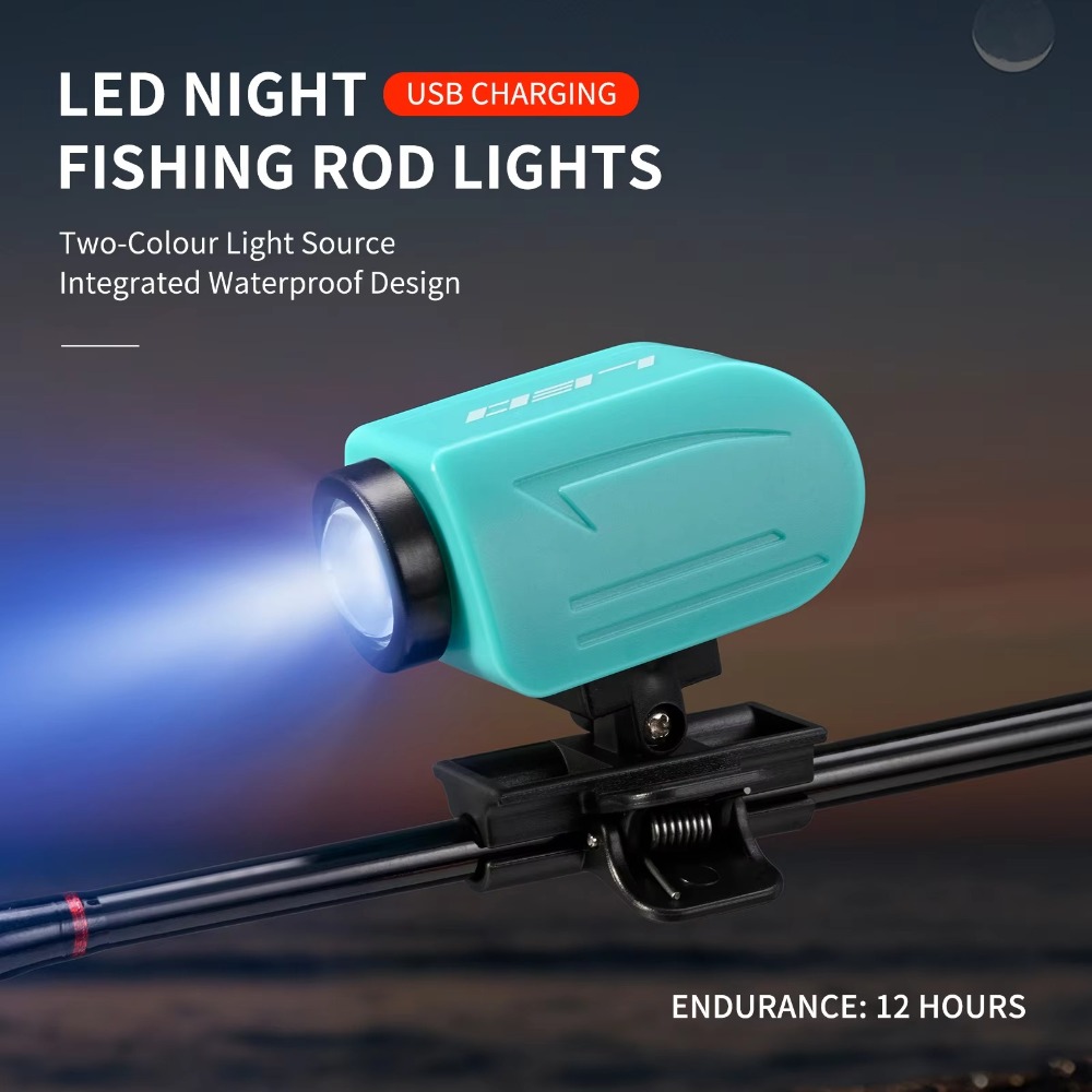 Outdoor Lighting Connectors - CLAMP LED MINI Fishing Rod ไฟฉายเซ็นเซอร์การสั่นสะเทือนที่ละเอียดอ่อนโคมไฟตกปลา
