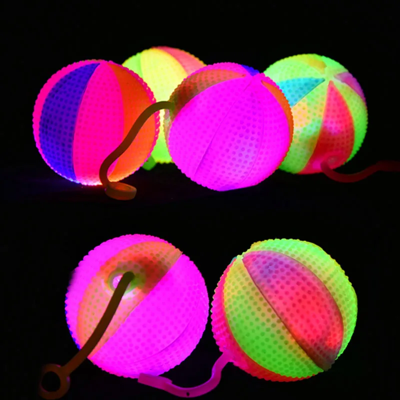 Outdoor Lighting Event - ลูกบอลเด้งมีไฟกระพริบ 12 ชิ้น ของเล่นเด็กสำหรับงานปาร์ตี้กลางแจ้ง ของขวัญสำหรับเด็กและผู้ใหญ่ วันเกิด