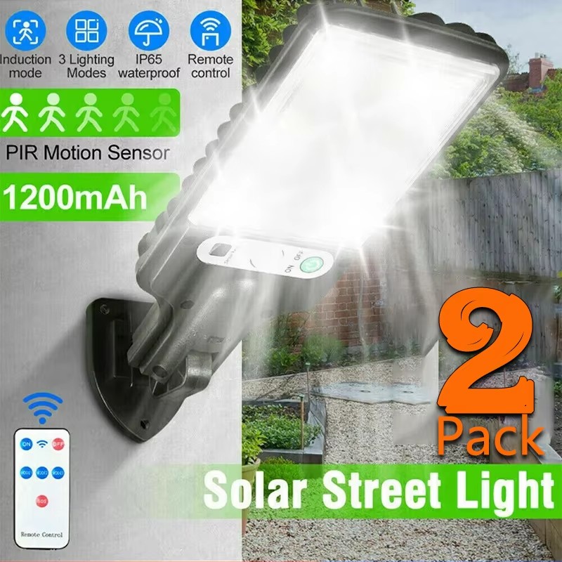 Outdoor Lighting Construction - ไฟสวนพลังงานแสงอาทิตย์กลางแจ้งพร้อมเซ็นเซอร์ตรวจจับความเคลื่อนไหวของร่างกายมนุษย์ 3 โหมด สำหรับระเบียง โรงรถ ลานบ้าน