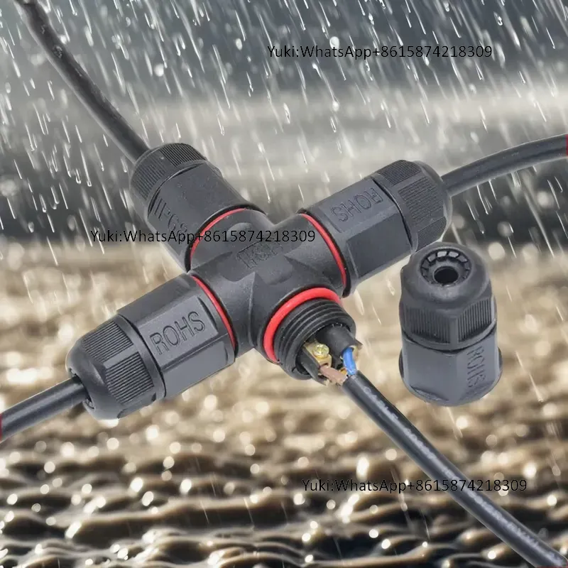 Outdoor Lighting Connectors - IP68 สายเคเบิลกันน้ำ T-TAP ขั้วต่อไฟฟ้า 4 พินกลางแจ้งปิดผนึกกล่องเชื่อมต่อไฟ