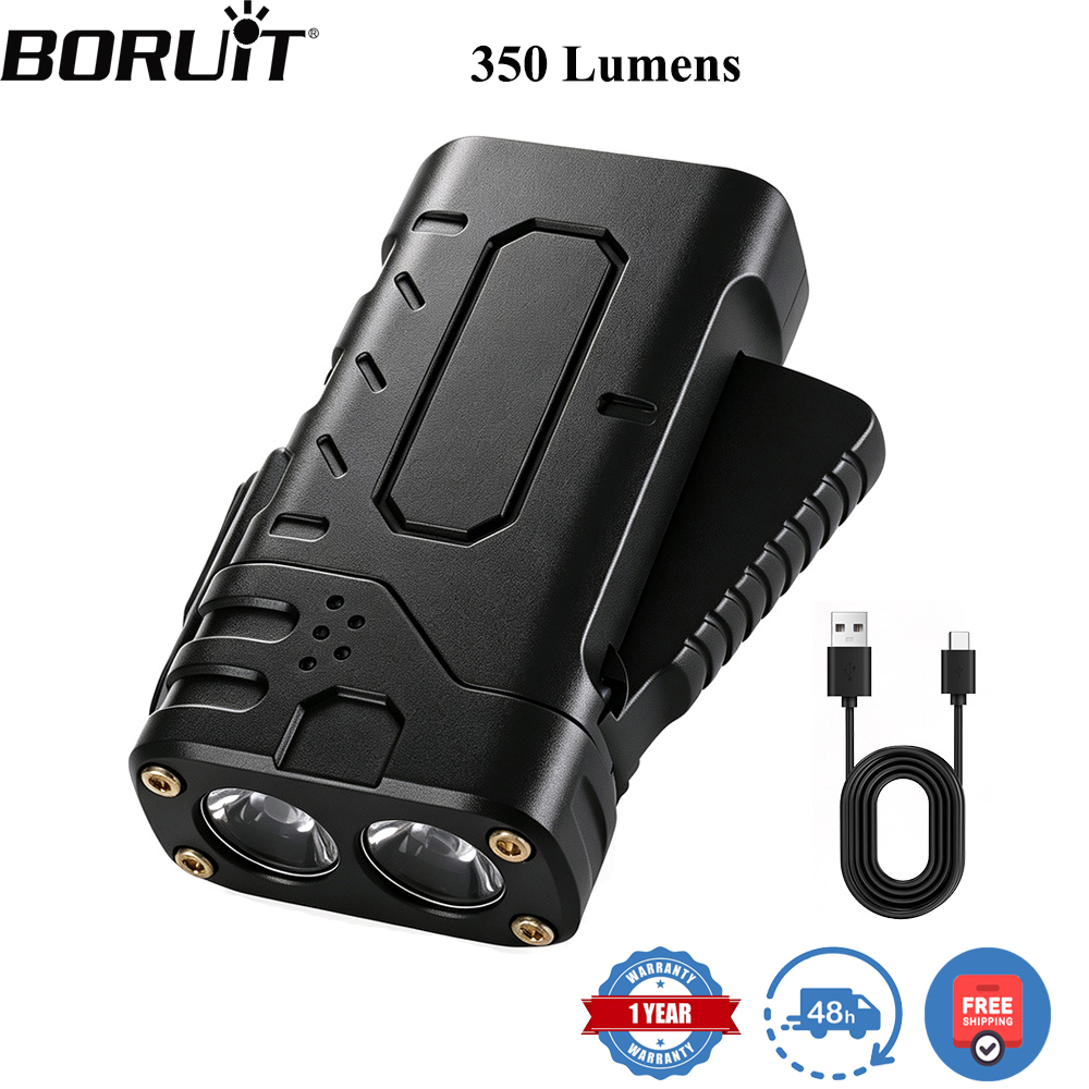 Outdoor Lighting Construction - BORUIiT ไฟฉาย LED แบบหมุนมือ EDC ชาร์จไฟผ่าน