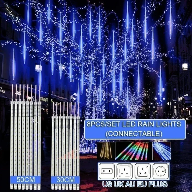 Outdoor Lighting Event - 30 ซม./50 ซม.ฝนดาวตกกันน้ํา 8 หลอดไฟ LED