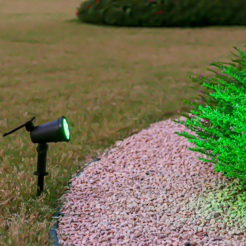 Outdoor Lighting Options - ไฟสปอตไลท์ LED พลังงานแสงอาทิตย์ 9 ดวงสำหรับภายนอกอาคาร, 3