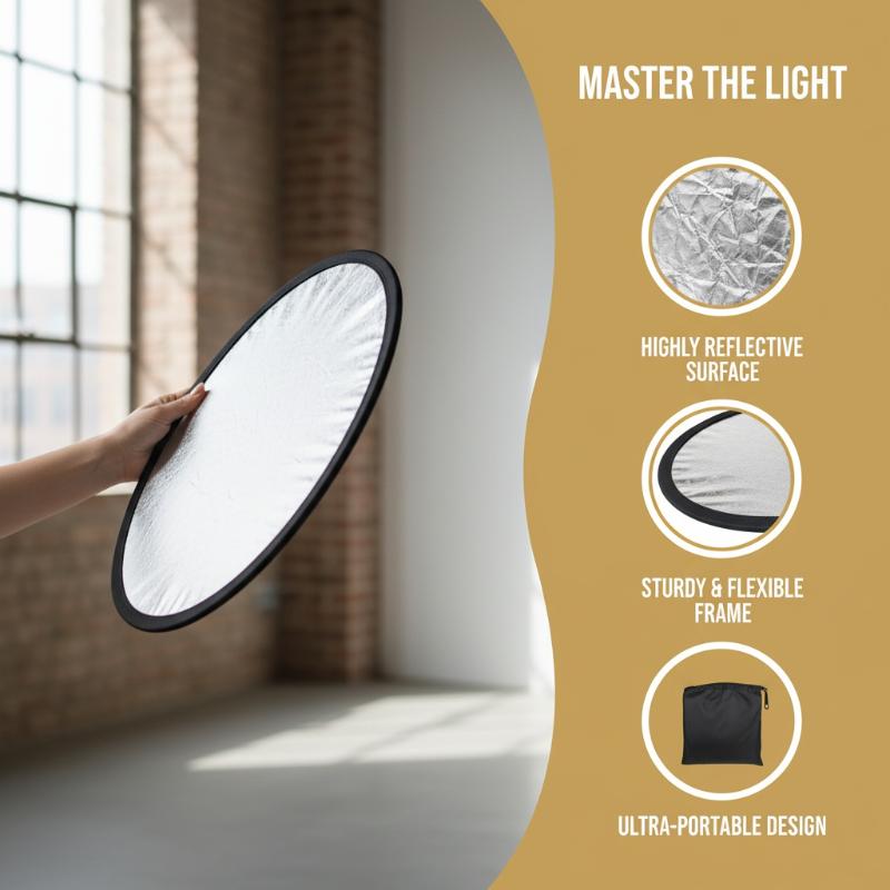 Outdoor Lighting For Photography - แผ่นสะท้อนแสงแบบพับได้ 5 in 1 สำหรับการถ่ายภาพ ใช้สำหรับช่างภาพมือสมัครเล่น
