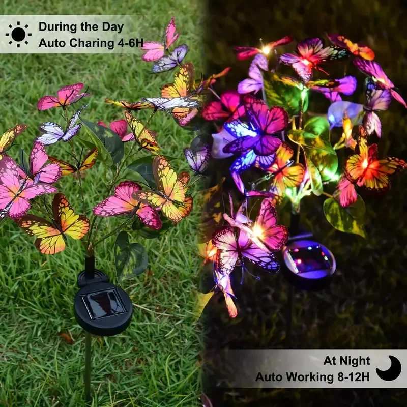 พลังงานแสงอาทิตย์ LED สวนผีเสื - Outdoor Lighting For Gazebo บทวิจารณ์และราคา