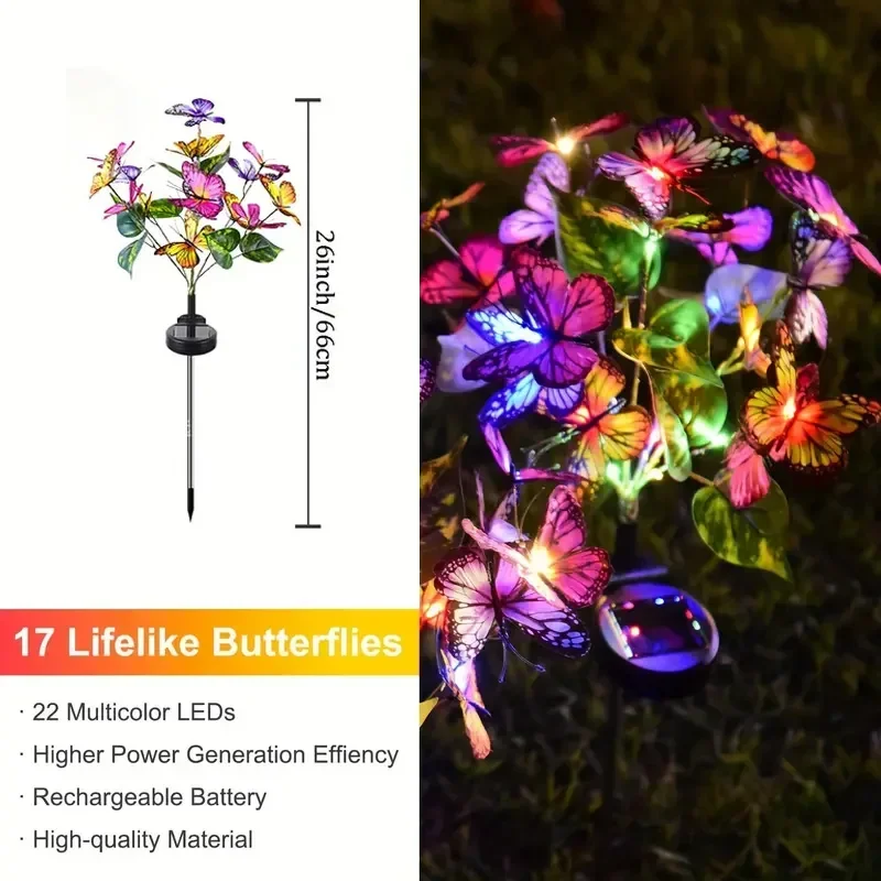 พลังงานแสงอาทิตย์ LED สวนผีเสื - Outdoor Lighting For Gazebo บทวิจารณ์และราคา