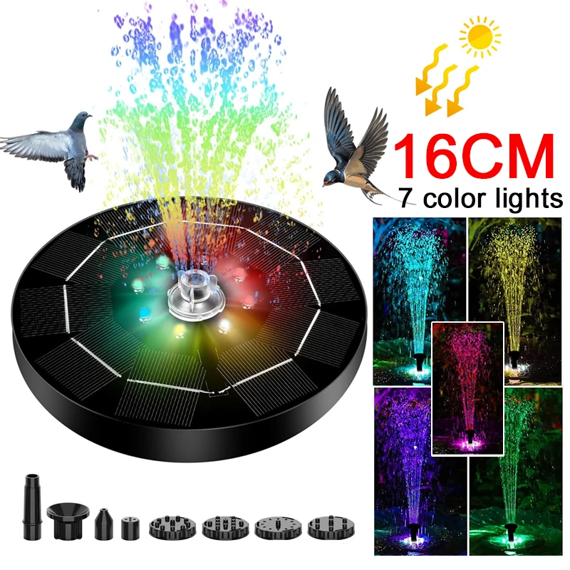 ไฟน้ำพุไฟ LED 7สีไฟน้ำพุพลังงา - Outdoor Lighting For Gazebo บทวิจารณ์และราคา