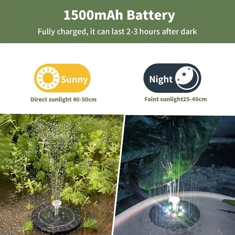 ไฟน้ำพุไฟ LED 7สีไฟน้ำพุพลังงา - Outdoor Lighting For Gazebo บทวิจารณ์และราคา