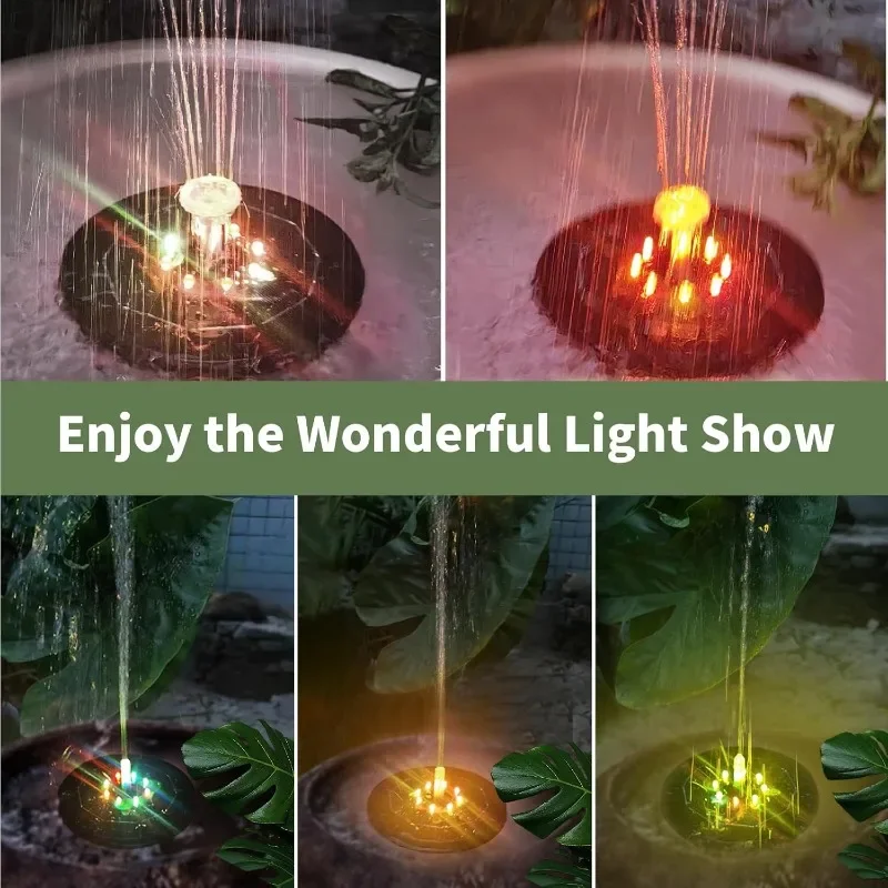 ไฟน้ำพุไฟ LED 7สีไฟน้ำพุพลังงา - Outdoor Lighting For Gazebo บทวิจารณ์และราคา