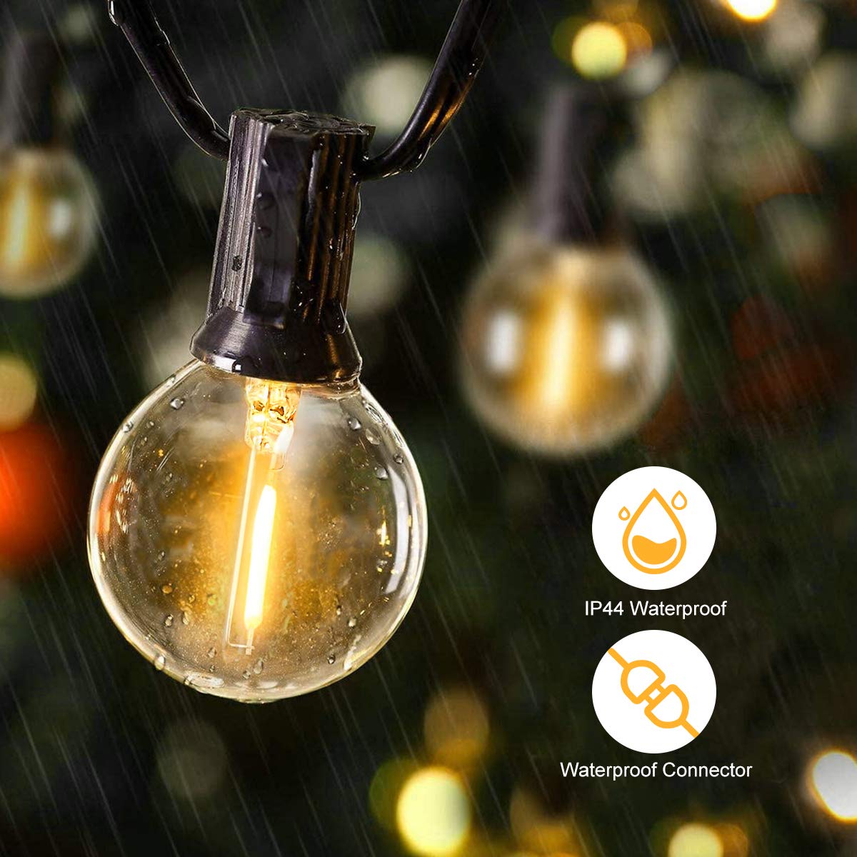 25FT 50FT G40 Fairy String ไฟแ - Outdoor Lighting For Gazebo บทวิจารณ์และราคา