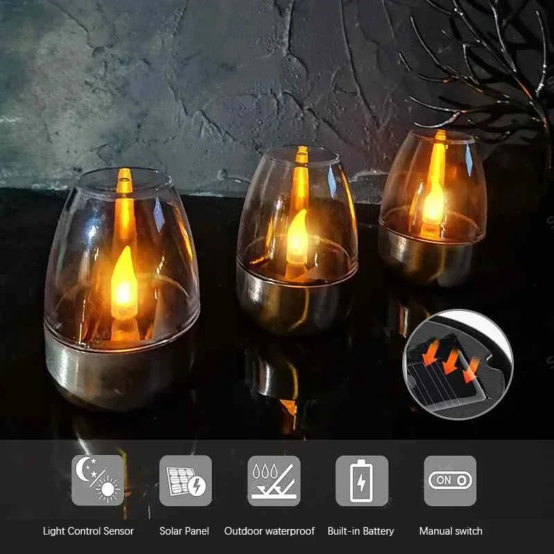 LED สแตนเลสไฟเทียนพลังงานแสงอา - Outdoor Lighting For Gazebo บทวิจารณ์และราคา