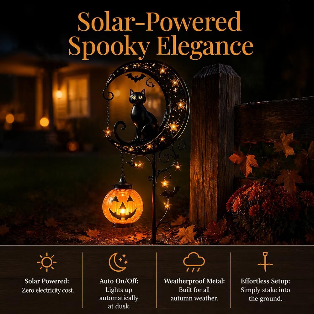 ไฟประดับสวนรูปแมวดำและฟักทองสำ - Outdoor Lighting Manufacturers บทวิจารณ์และราคา