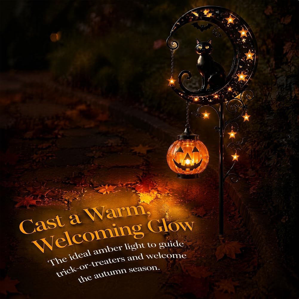 ไฟประดับสวนรูปแมวดำและฟักทองสำ - Outdoor Lighting Manufacturers บทวิจารณ์และราคา