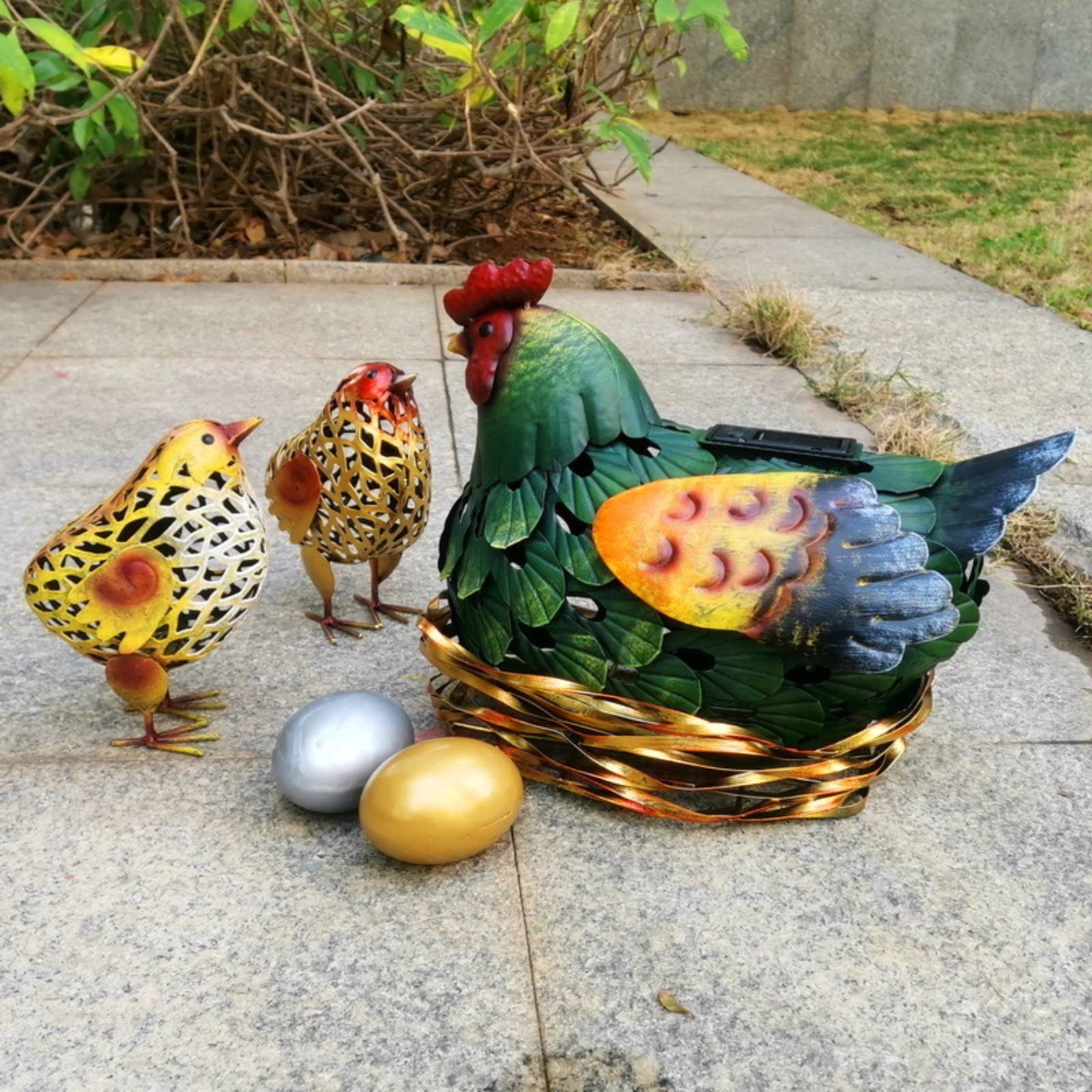 โคมไฟโซลาร์รูปไก่ ตกแต่งสวนกลา - Outdoor Lighting Yard Decoration บทวิจารณ์และราคา