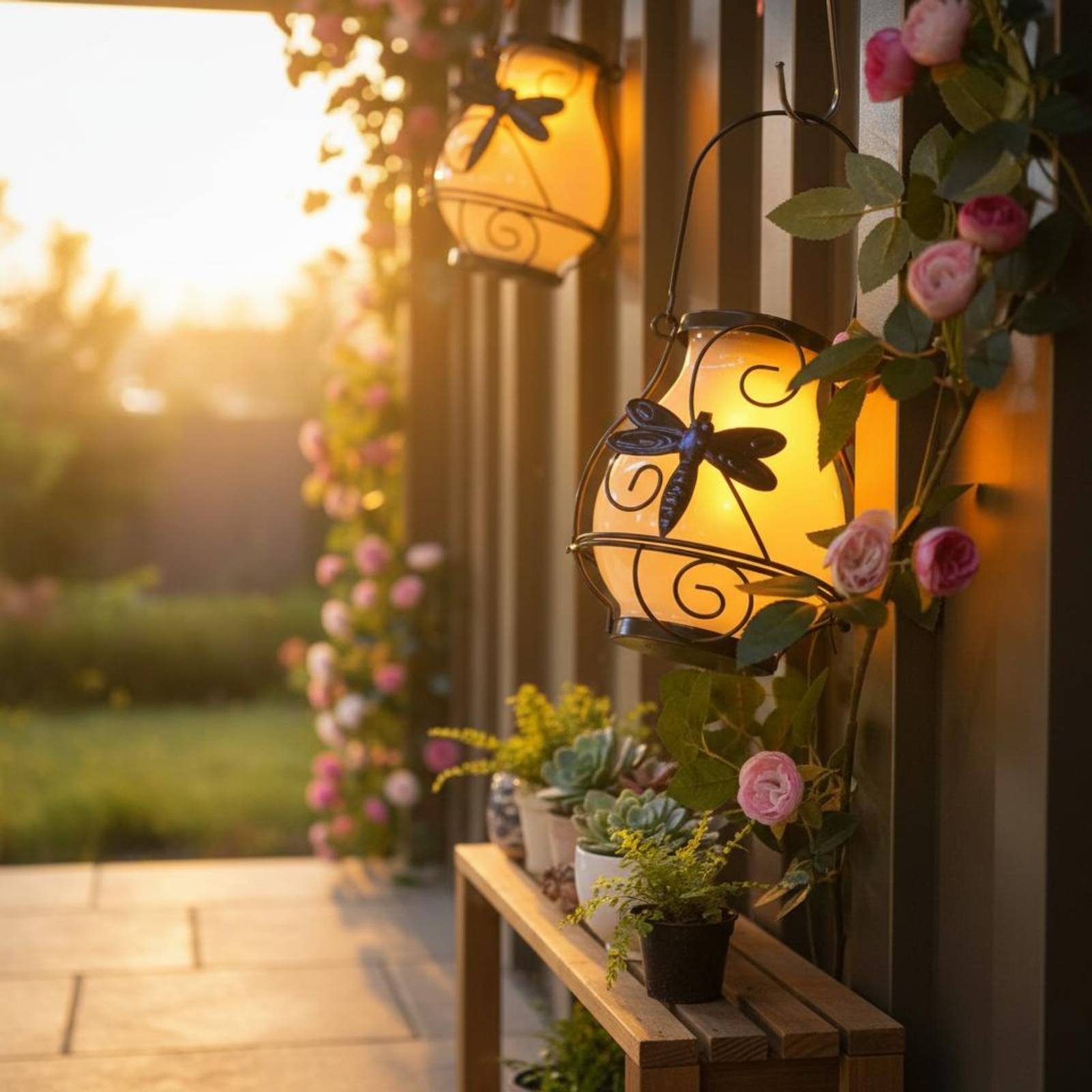 โคมไฟผีเสื้อพลังงานแสงอาทิตย์  - Outdoor Lighting Wall บทวิจารณ์และราคา