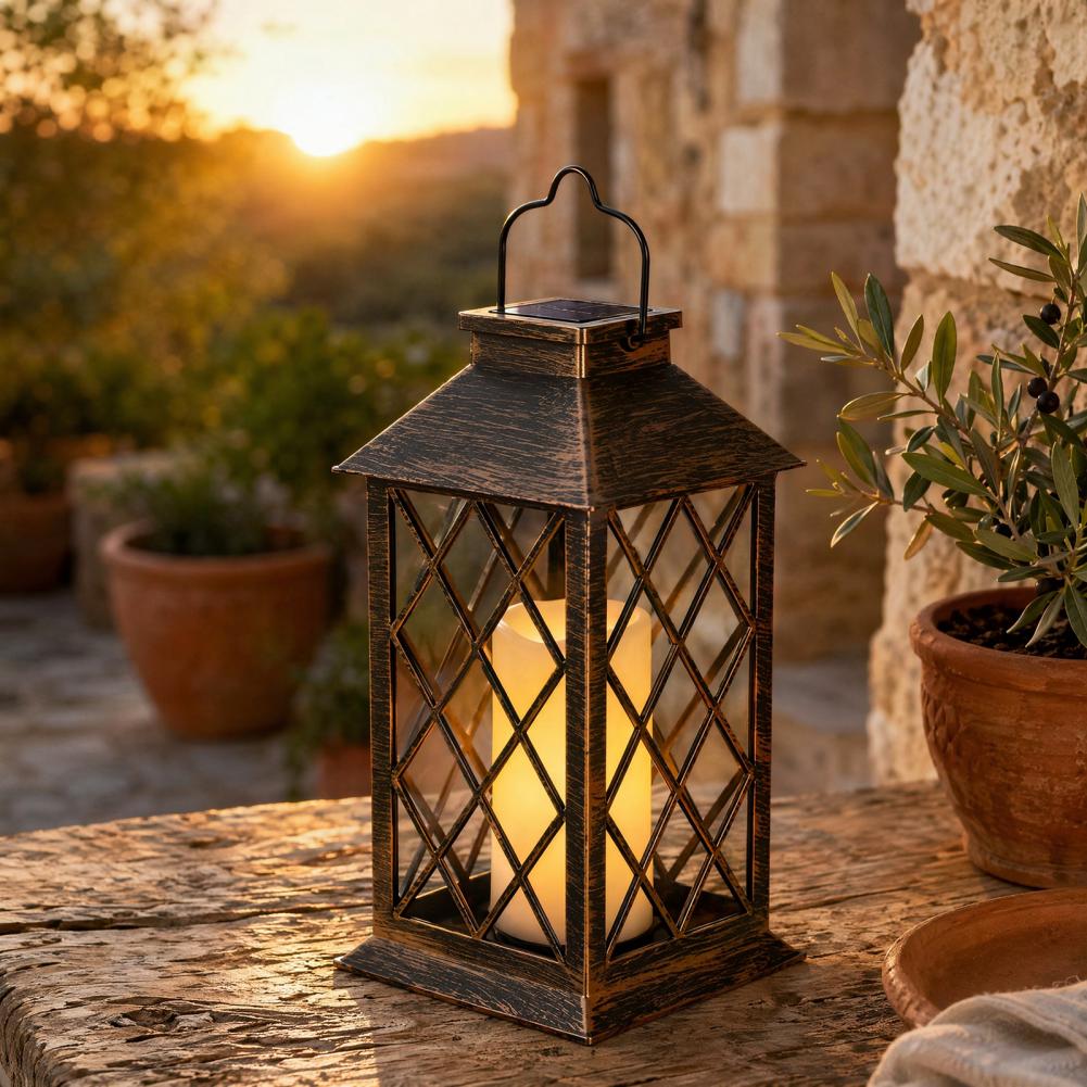 โคมไฟพลังงานแสงอาทิตย์แบบย้อนย - Outdoor Lighting Yard Decoration บทวิจารณ์และราคา