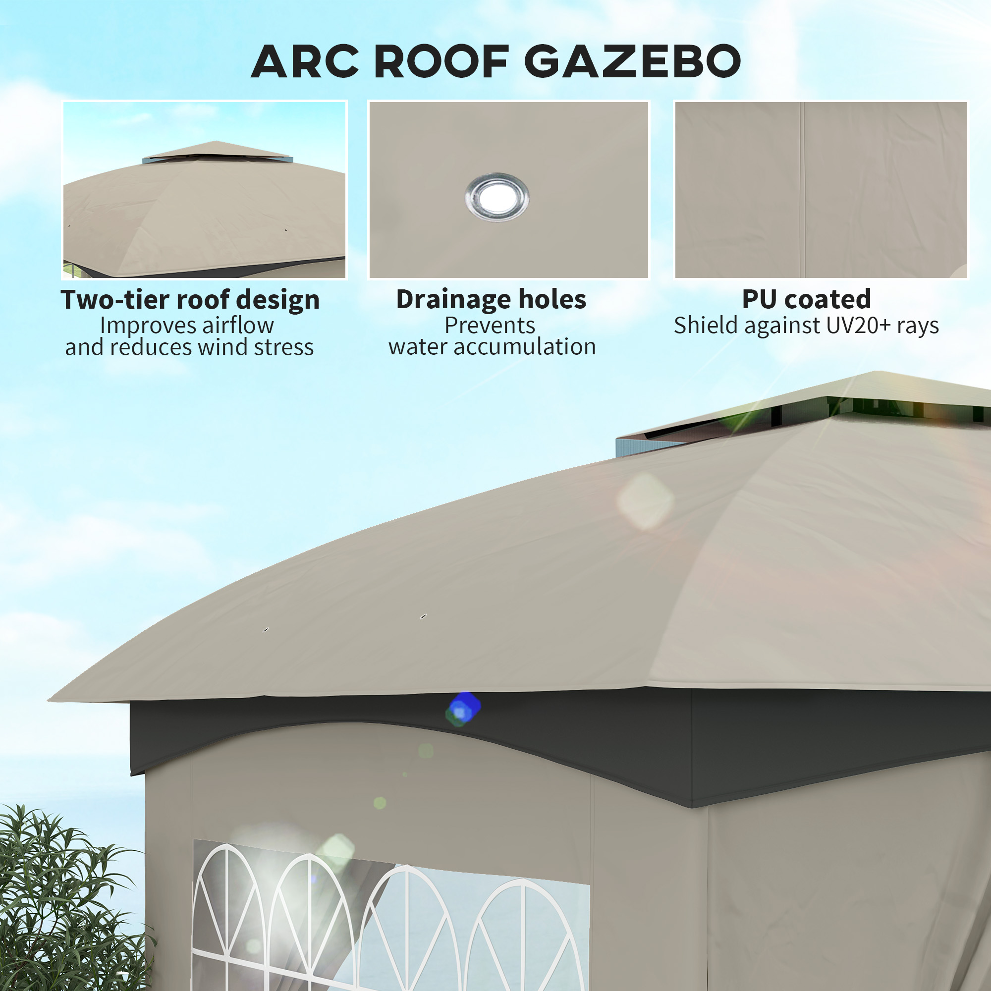 ศาลาพักผ่อนกลางแจ้งขนาด 11' x  - Outdoor Lighting For Gazebo บทวิจารณ์และราคา