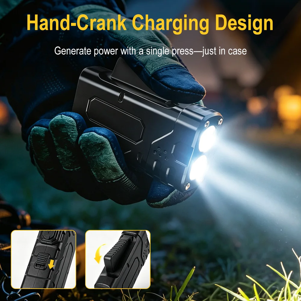 BORUIiT ไฟฉาย LED แบบหมุนมือ E - Outdoor Lighting Construction บทวิจารณ์และราคา