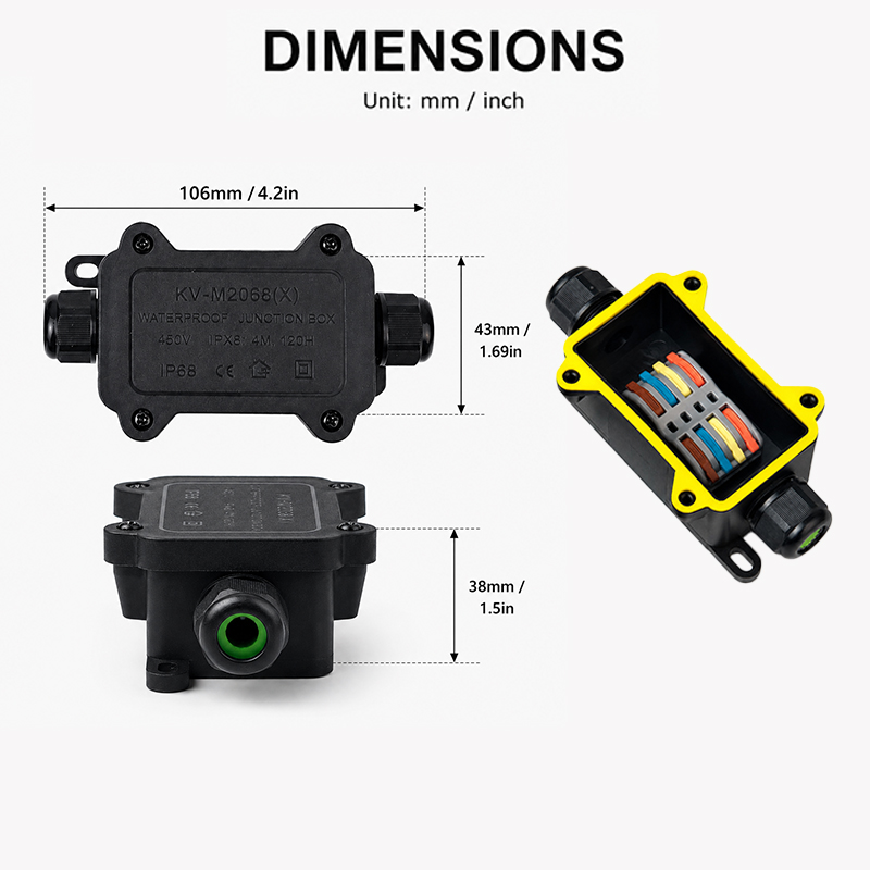 กล่องต่อสายไฟกันน้ำ IP68 แบบ 2 - Outdoor Lighting Connectors บทวิจารณ์และราคา
