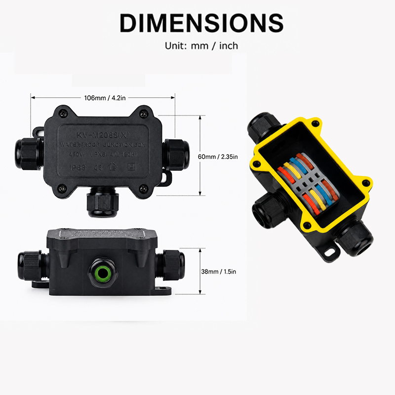 กล่องต่อสายไฟกันน้ำ IP68 แบบ 2 - Outdoor Lighting Connectors บทวิจารณ์และราคา