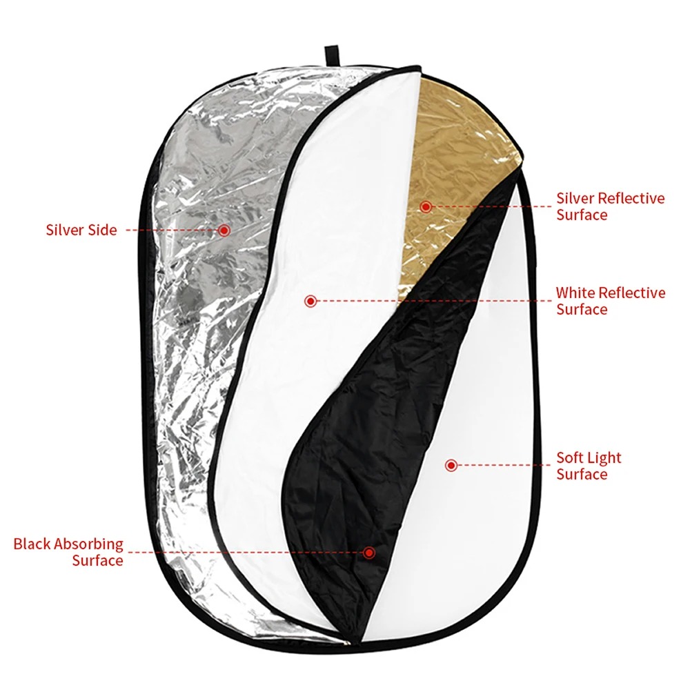 แผ่นสะท้อนแสงแบบพับได้ 5 in 1  - Outdoor Lighting For Photography บทวิจารณ์และราคา