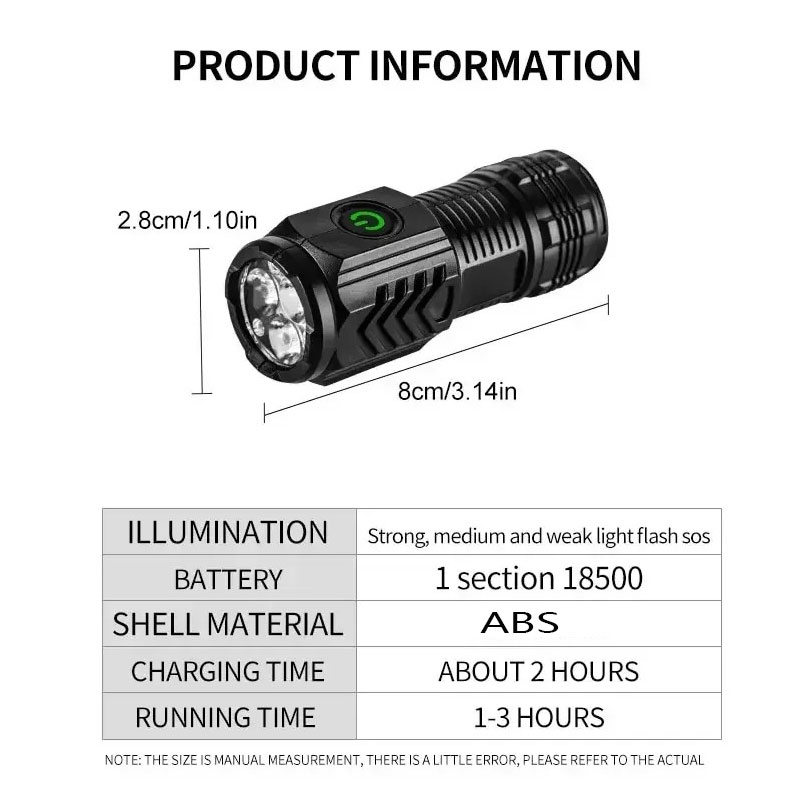 ไฟฉายมินิ 3LED พร้อมคลิปหนีบปา - Outdoor Lighting Construction บทวิจารณ์และราคา