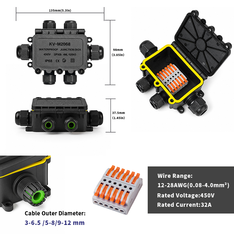 กล่องต่อสายไฟกันน้ำ IP68 แบบ 2 - Outdoor Lighting Connectors บทวิจารณ์และราคา