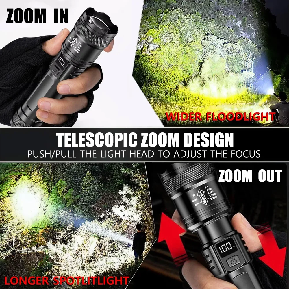 ไฟฉาย LED แบบชาร์จไฟได้ ไฟฉายซ - Outdoor Lighting Construction บทวิจารณ์และราคา