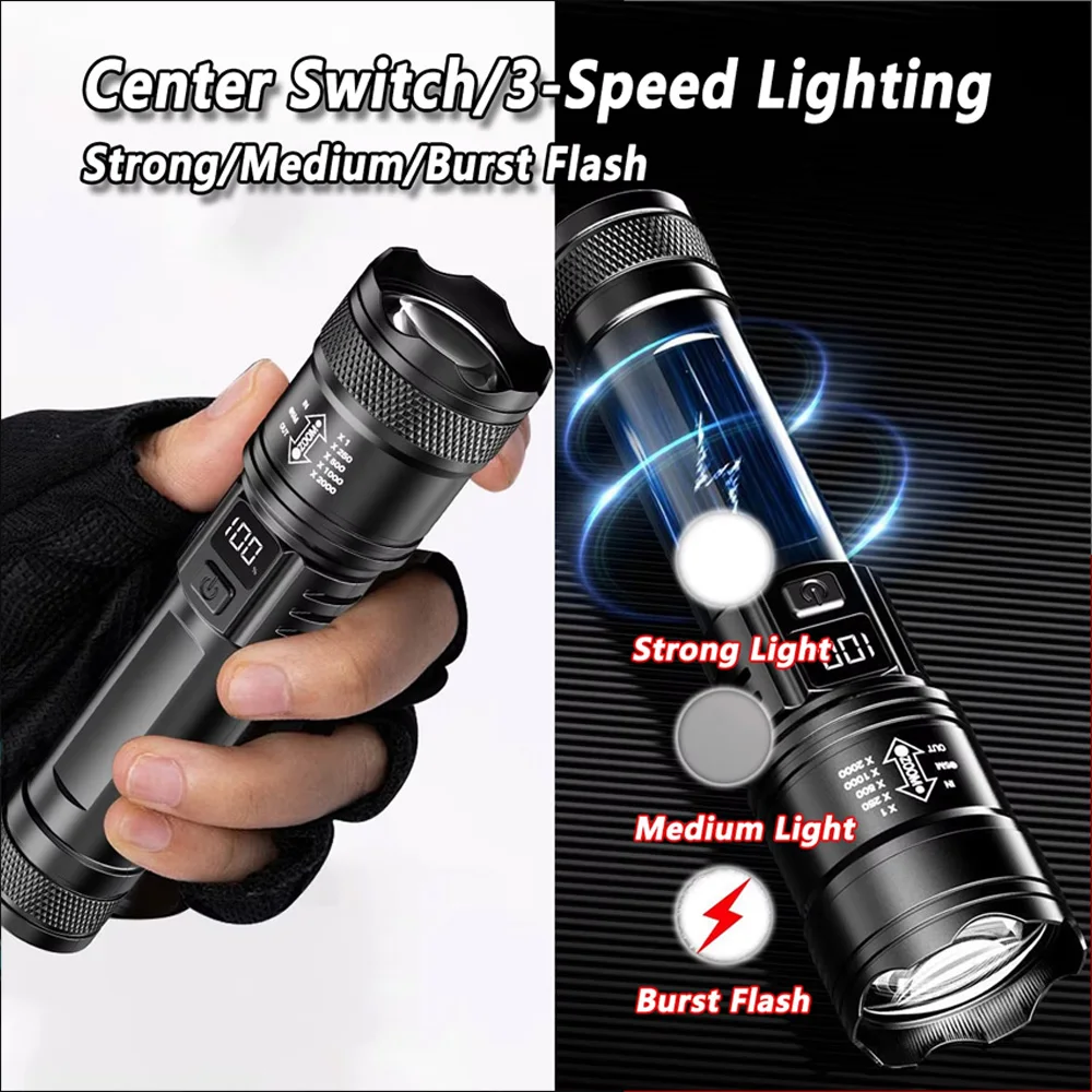 ไฟฉาย LED แบบชาร์จไฟได้ ไฟฉายซ - Outdoor Lighting Construction บทวิจารณ์และราคา