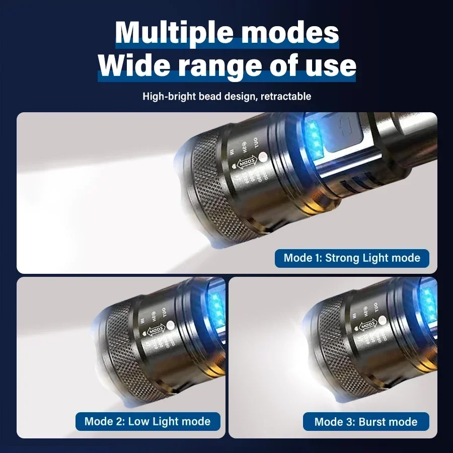 ไฟฉาย LED ยุทธวิธี 2000LM ชาร์ - Outdoor Lighting Construction บทวิจารณ์และราคา