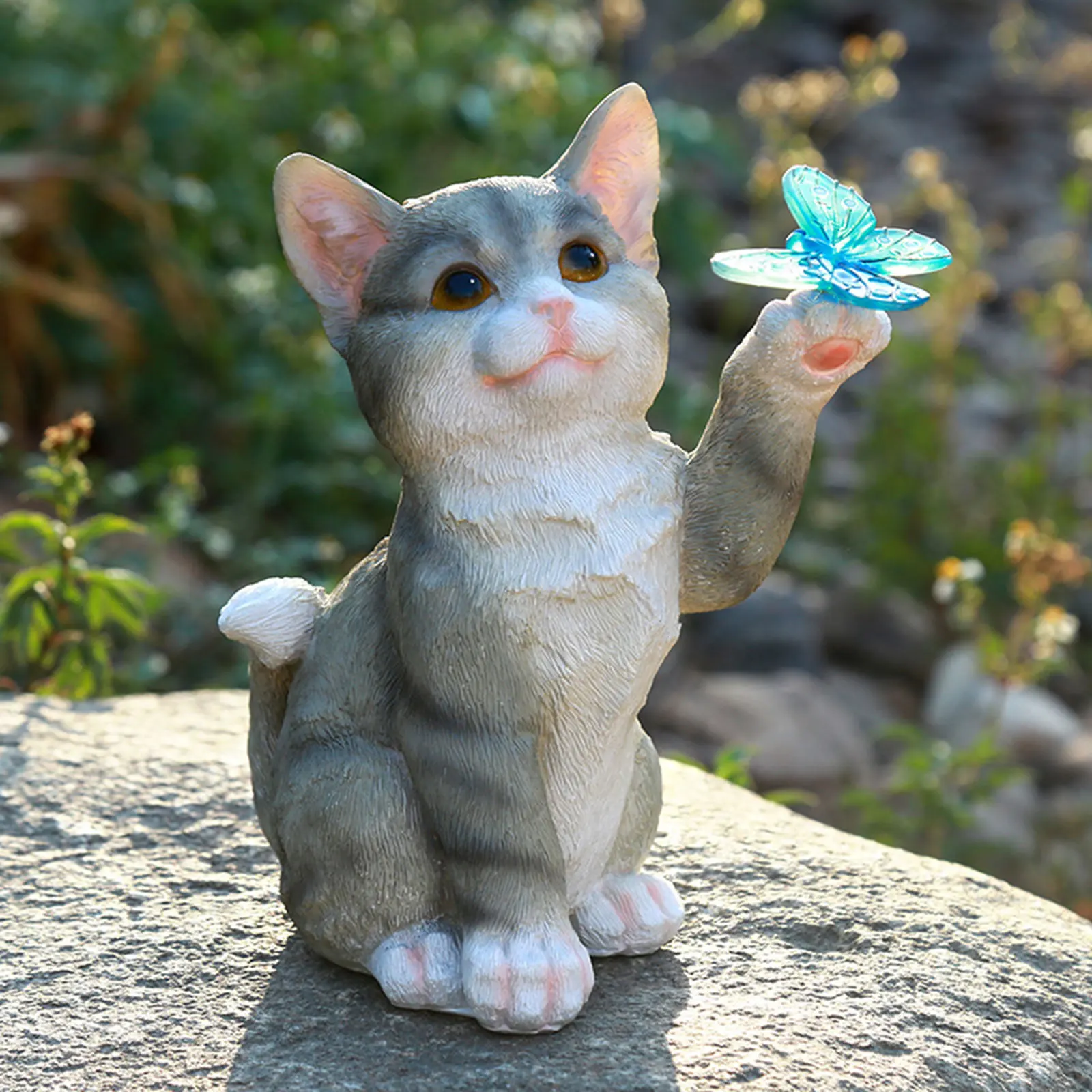 กลางแจ้งแมวประติมากรรมFigurine - Outdoor Lighting For Gazebo บทวิจารณ์และราคา